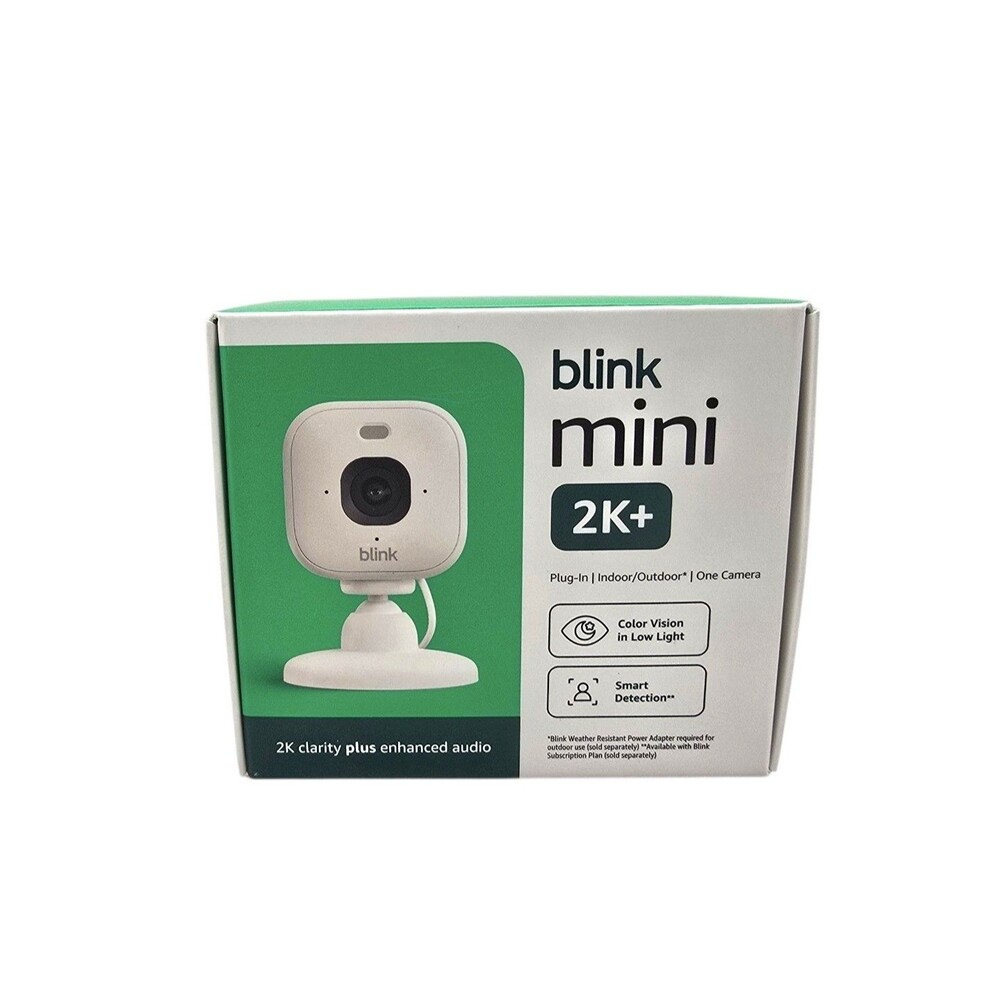 Blink Mini 2K Video Plug-In Security Camera White Newest Model NEW SEALED